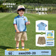 齊齊熊（ciciibear）【100%純棉】齊齊熊男童套裝夏裝寶寶短袖兒童polo衫童裝運(yùn)動校服 學(xué)院藍(lán) 130