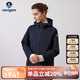 Navigare意大利小帆船女士連帽風(fēng)衣純色寬松斗篷外套2331543503 藍 L 