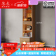 冬木書柜儲(chǔ)物柜一體靠墻組合帶玻璃門書櫥展示柜客廳實(shí)木整墻收納書架 卡座書柜60CM-原木色