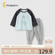 童泰（TONGTAI）嬰兒長(zhǎng)袖套裝春季純棉寶寶衣服兒童休閑外出上衣褲子藍(lán)色100cm