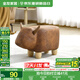 全友家居網(wǎng)紅門(mén)口羊駝?chuàng  )Q鞋凳客廳實(shí)木框架動(dòng)物軟包小矮凳子KD 牛頭凳