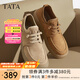 他她（TATA）英倫棕色工裝鞋皮鞋男士透氣真皮商務(wù)休閑鞋男鞋2025新款OCD07AM5 卡其色 39