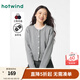 熱風(fēng)（Hotwind）冬季新款女士花邊針織開(kāi)衫灰色miu系內搭針織衫上衣 09灰色 S