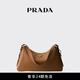 PRADA/普拉達(dá)【禮物】女士Prada Aimée大號牛皮革單肩包手提包 焦糖色