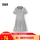 森馬（Semir）[商場(chǎng)同款]連衣裙女撞色polo領(lǐng)夏季2025學(xué)院風(fēng)百褶裙101325114051
