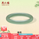 周六福（ZLF）七夕禮物  油青淺青玉髓手鐲女寬條新中式國(guó)風(fēng)送女友紀(jì)念日禮物 56mm