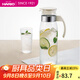HARIO 日本進(jìn)口家用冷熱水壺耐熱玻璃水壺大容量花茶果汁飲料茶壺杯RP 象牙白1.4L