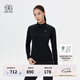 KOLON SPORT/可隆速干T恤 女子戶外運動NATURETOP半拉鏈長袖吸濕透濕上衣 LKZT5SN074-BK 黑色 XL 175/96A