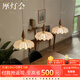 摩燈會餐廳吊燈 餐桌三頭中古風法式復古專用2025新款家用飯廳中山燈具 【3頭】C款餐吊燈【100cm】