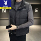 花花公子（PLAYBOY）輕薄羽絨馬甲男秋冬季新款保暖無(wú)袖坎肩外套時(shí)尚休閑百搭開(kāi)衫上衣 黑色 【收藏加購優(yōu)先發(fā)貨】 XL 建議110-125斤