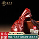 原木匠小葉紫檀手把件 手工紅木把玩葫蘆擺件 原木雕刻文玩 羅漢錢(qián)袋