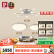Paulmann P德國柏曼客廳臥室書房護眼吸頂燈輕奢簡約分子LED燈具全屋套餐 A2【9頭】兩室一廳 【三段調(diào)光】暖白光4000K