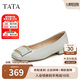 他她（TATA）法式單鞋女簡約晚晚鞋媽媽鞋商場同款7ZS01AQ4 蘭色 37