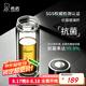 希諾（HEENOOR） 雙層玻璃杯男士辦公高檔送禮禮盒泡茶濾網(wǎng)耐高溫大容量商務水杯 升級-抗菌版360ml