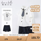 戴維貝拉（DAVE＆BELLA）禮服表演服裝演出服學(xué)院紳士周歲禮服寶寶衣服兒童套裝男童夏裝 白色 110 cm（建議身高100-110cm）