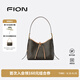 菲安妮（FION）經(jīng)典印花托特包女單肩斜挎包hobo包大容量手提包生日禮物 啡/茶【中款】