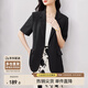 尚都比拉立體垂順夏季休閑短袖西裝外套女高級(jí)感通勤小西服 黑色 M 