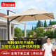 紫葉戶(hù)外遮陽(yáng)傘戶(hù)外庭院傘花園太陽(yáng)傘室外別墅露臺樓頂方形羅馬傘 3米方淺卡其色【配185kg水箱】