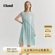 ELAND衣戀連衣裙女吊帶內(nèi)襯輕薄小半袖裙子夏季新款 天藍(lán)色(54)AquaSky S 160