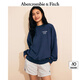 ABERCROMBIE & FITCH女裝25春季美式經(jīng)典LOGO毛圈布復古寬松圓領長袖衛(wèi)衣KI152-5147 海軍藍 S (165/92A)