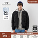 Teenie Weenie小熊男裝簡(jiǎn)約羽絨服潮流棒球領(lǐng)冬季休閑寬松外套 黑色 XL 180