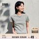 森馬（Semir）短袖T恤女短款字母插肩袖緊身2025夏季時(shí)尚燙鉆衣服109325100028