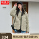 坦博爾羽絨服女短款翻領(lǐng)韓版寬松女士燈芯絨外套TD236266 奶茶棕 170 