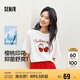 森馬（Semir）涼感T|短袖T恤女抑菌寬松潮流圓領2025夏季櫻桃上衣109325100023