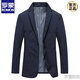 羅蒙（ROMON）純棉休閑西服男2025秋季新款抗皺高品質(zhì)西裝便服單西外套新品 藍色 【100%純棉面料】 180/XL 【建議150-170斤】
