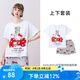tutuannakuromi印花HelloKitty印花圓領(lǐng)短袖短褲上下套裝睡衣家居服 26171547 HelloKitty套裝 均碼 160/84A