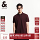 杰克·瓊斯（JACK&JONES）男士商務(wù)休閑通勤胸前刺繡百搭簡(jiǎn)約時(shí)尚polo衫上衣男裝225106005 酒紅色E16 常規 M