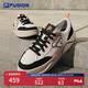 FILA FUSION章昊同款斐樂(lè)潮牌男鞋滑板2025夏新款50-50帆布鞋休閑鞋 燕麥棕/黑-OB 42