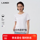 藍地[基礎(chǔ)百搭]LANDI圓領(lǐng)純棉短袖空氣感云朵T恤上衣女小衫2025夏新品 云白色 M