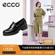 愛步（ECCO）樂福鞋女 經(jīng)典厚底百搭英倫風皮鞋 摩登女鞋490013 黑色37