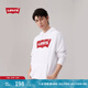 Levi's【特價來襲】李維斯情侶同款經(jīng)典寬松休閑logo套頭連帽衛(wèi)衣 白色 19622-0018 S