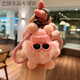 獺兔毛小煤球汽車(chē)鑰匙扣掛件小精靈網(wǎng)紅鑰匙鏈可愛(ài)毛絨公仔掛飾女 粉色【墨鏡款】+小羊皮粉色