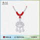 周大生足銀如意福鈴寶寶吊墜長(cháng)命鎖帶編繩寶寶嬰兒滿(mǎn)月周歲見(jiàn)面禮