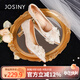 卓詩(shī)尼七夕高跟鞋女2025新款春夏訂婚新娘結婚鞋細跟水晶單鞋 香檳金 36