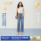 simple pieces【天絲法棍褲】夏新款SPS牛仔褲女小個(gè)子涼感直筒褲 石洗中藍(lán)/身高153-164(現(xiàn)貨) L 90/93 （105-115斤）
