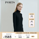 PORTS寶姿女裝秋冬新品女裝針織長(zhǎng)袖高領(lǐng)套頭衫LL9K420LKF037 黑色 L （8）