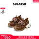 SugarSu白鹿于文文同款|SugarSu酥履秋季復古增高綁帶老爹女鞋 復古棕 37