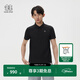 KOLON SPORT/可隆戶(hù)外POLO衫 男子接觸涼感防曬UPF50+冷黑功能短袖上衣 LHPT5AN007-BK 黑色 XL180/100A