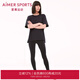 Aimer sports愛(ài)慕運動(dòng)褲女士中強度運動(dòng)褲自由彈無(wú)前浪收腹美臀褲AS153M31 星夜黑 M 165