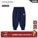 Teenie Weenie Kids小熊童裝25新款男女寶學(xué)院風(fēng)純棉寬松束腳衛褲 藏青色 110cm