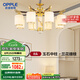 歐普（OPPLE）新中式吊燈客廳燈餐廳燈復(fù)古中國風(fēng)大氣吊燈玉石中柱 蕙質(zhì)蘭心8頭