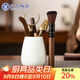蘇氏陶瓷（SUSHI CERAMICS） 茶具配件影青茶道六君子黑檀木茶針匙托茶鏟茶夾