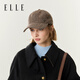 ELLE棒球帽女高級感格紋美拉德帽子秋冬鴨舌帽顯臉小復古羊毛