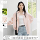 對(duì)白【100%苧麻】極簡(jiǎn)老錢(qián)長(zhǎng)袖襯衫女2025秋新款寬松空調(diào)衫薄外套 霧粉色 S