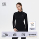 KOLON SPORT/可隆速干T恤 女子戶外運(yùn)動(dòng)NATURETOP半拉鏈長(zhǎng)袖吸濕透濕上衣 LKZT5SN074-BK 黑色 XL 175/96A