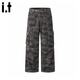 :CHOCOOLATE it美式復古迷彩工裝褲男秋季高街潮牌痞帥寬松牛仔褲 迷彩色 XL 【建議140-160斤】